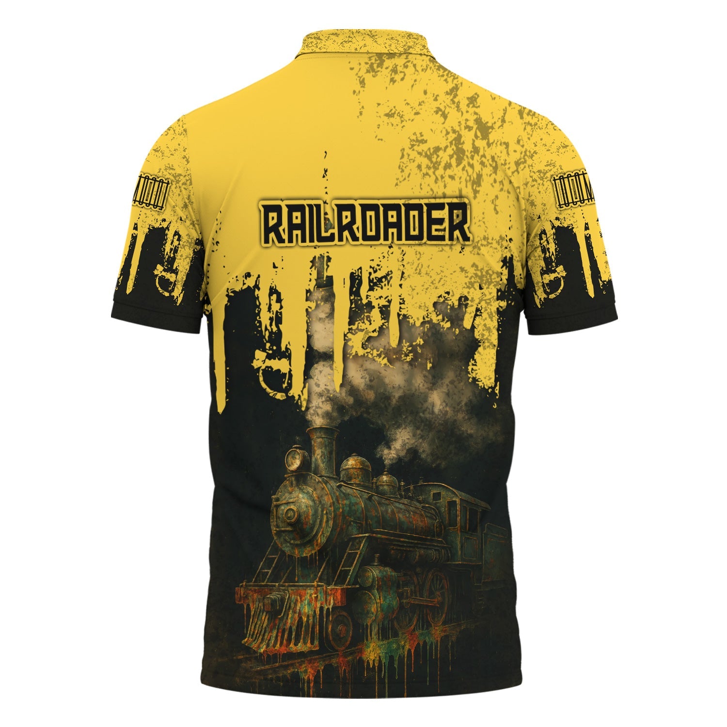 Railspirit Personalized Erie Railroad Polo Shirt Vintage Train Art Style Shirt For Locomotive Fans