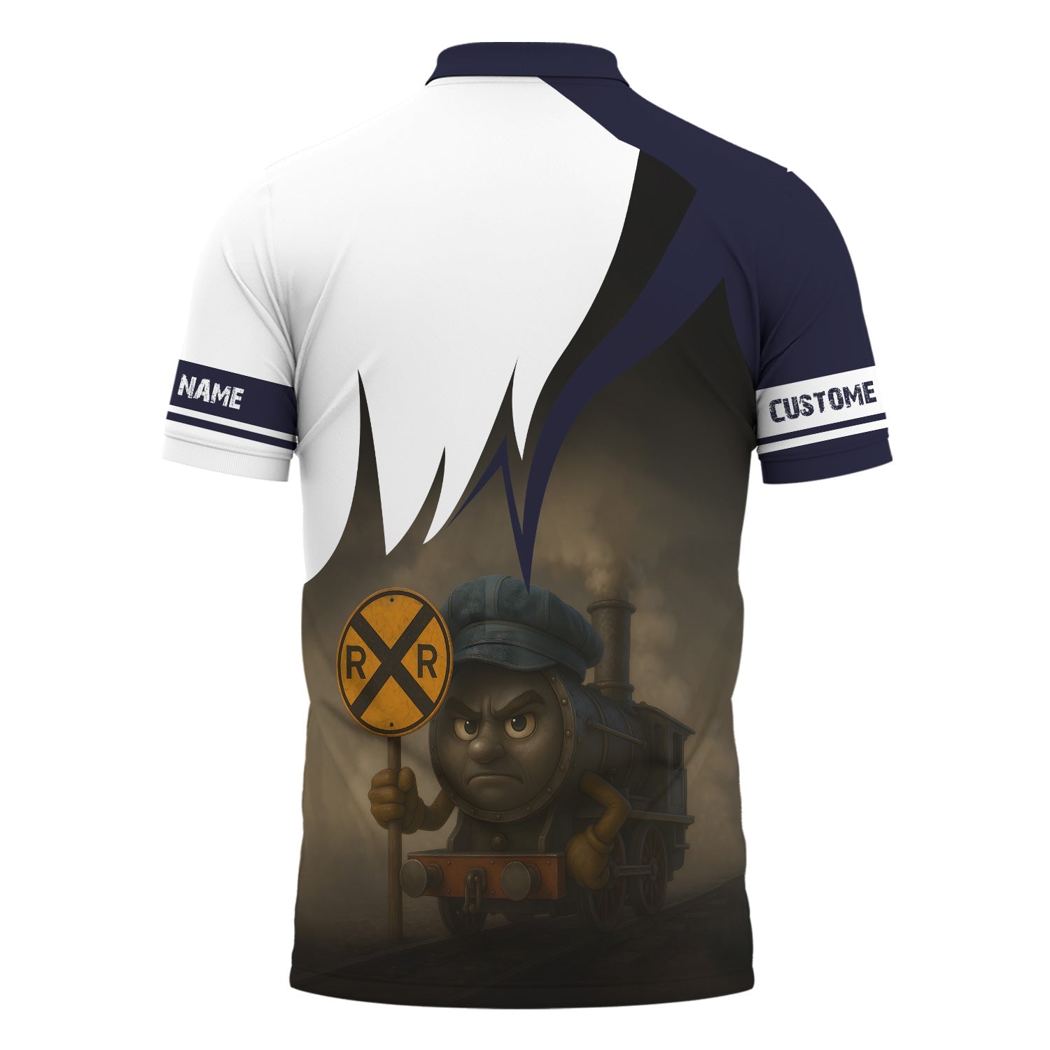 Railspirit Personalized Chessie System Railroad Polo Shirt Angry Train Polo Shirt Gift Idea For Train Lover