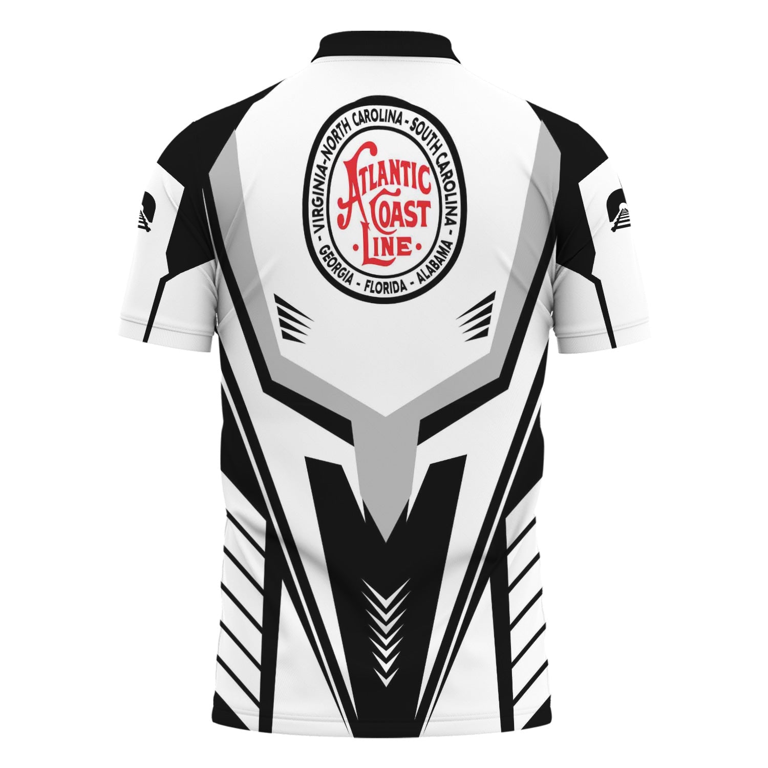 Railspirit Personalized Atlantic Coast Line Railroad Polo Shirt Workwear-Inspired with Custom Position Train Shirt