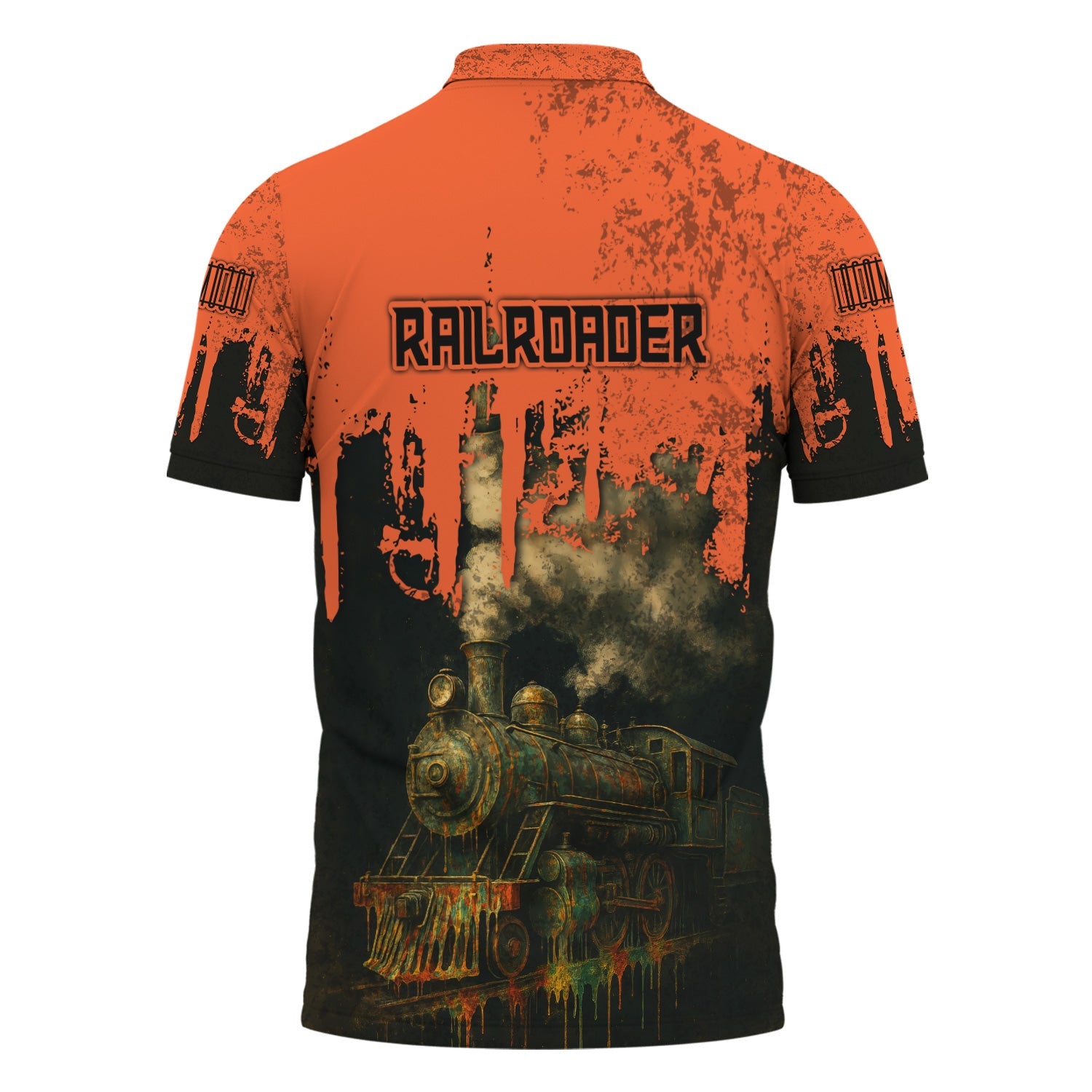 Railspirit Personalized Illinois Central Railroad Polo Shirt Vintage Train Art Style Shirt For Locomotive Fans