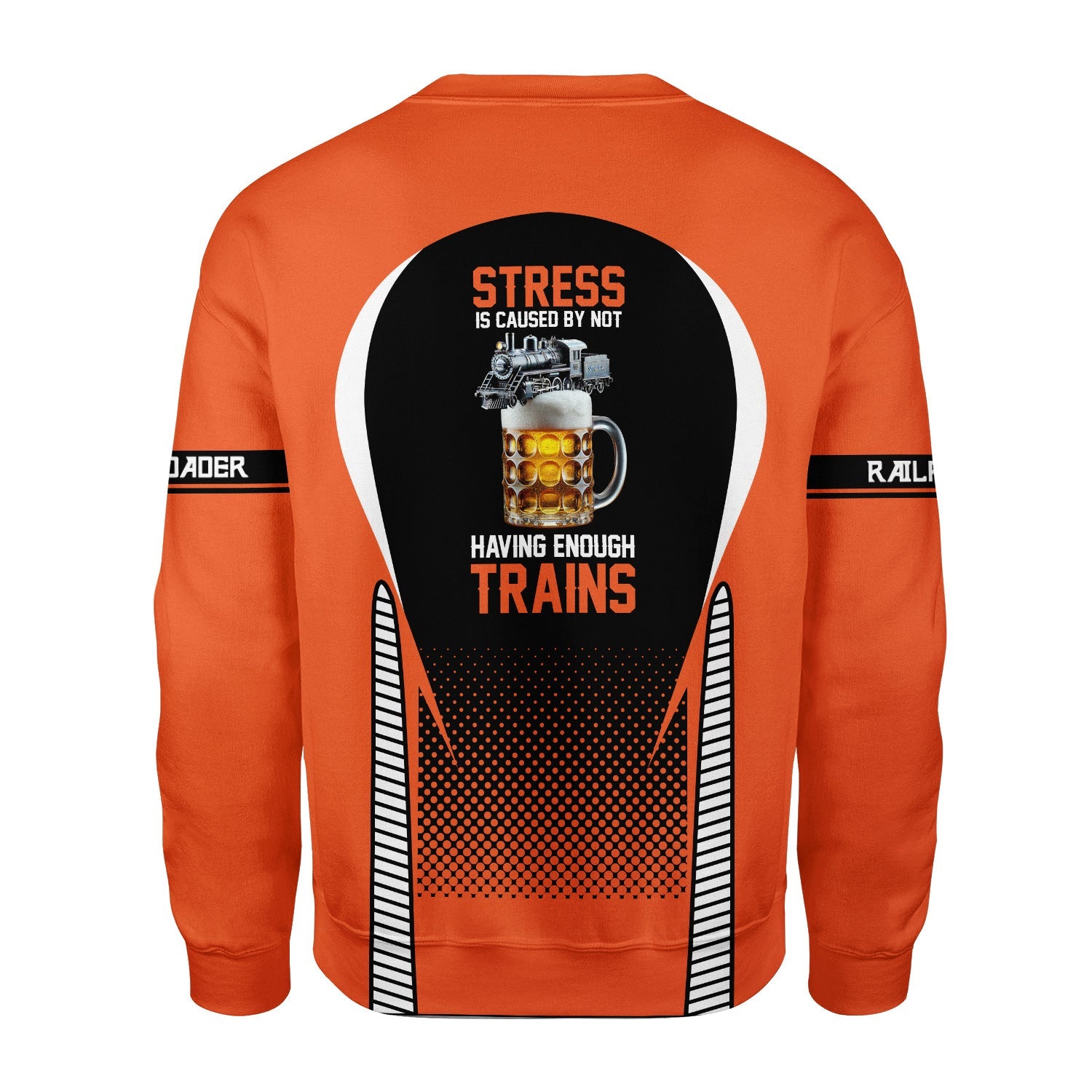 Railspirit Personalized Illinois Central Railroad Sweatshirt Stress Is Caused By Not Having Enough Trains Shirt All Over Print Shirt