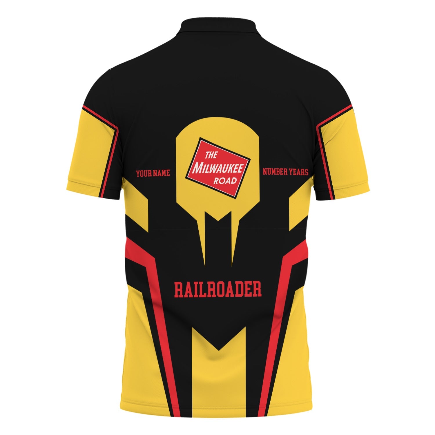 Railspirit Personalized Chicago, Milwaukee, St. Paul and Pacific Railroad Polo Shirt Custom Year Railroader Milwaukee Road Shirt Gift For Train Lover