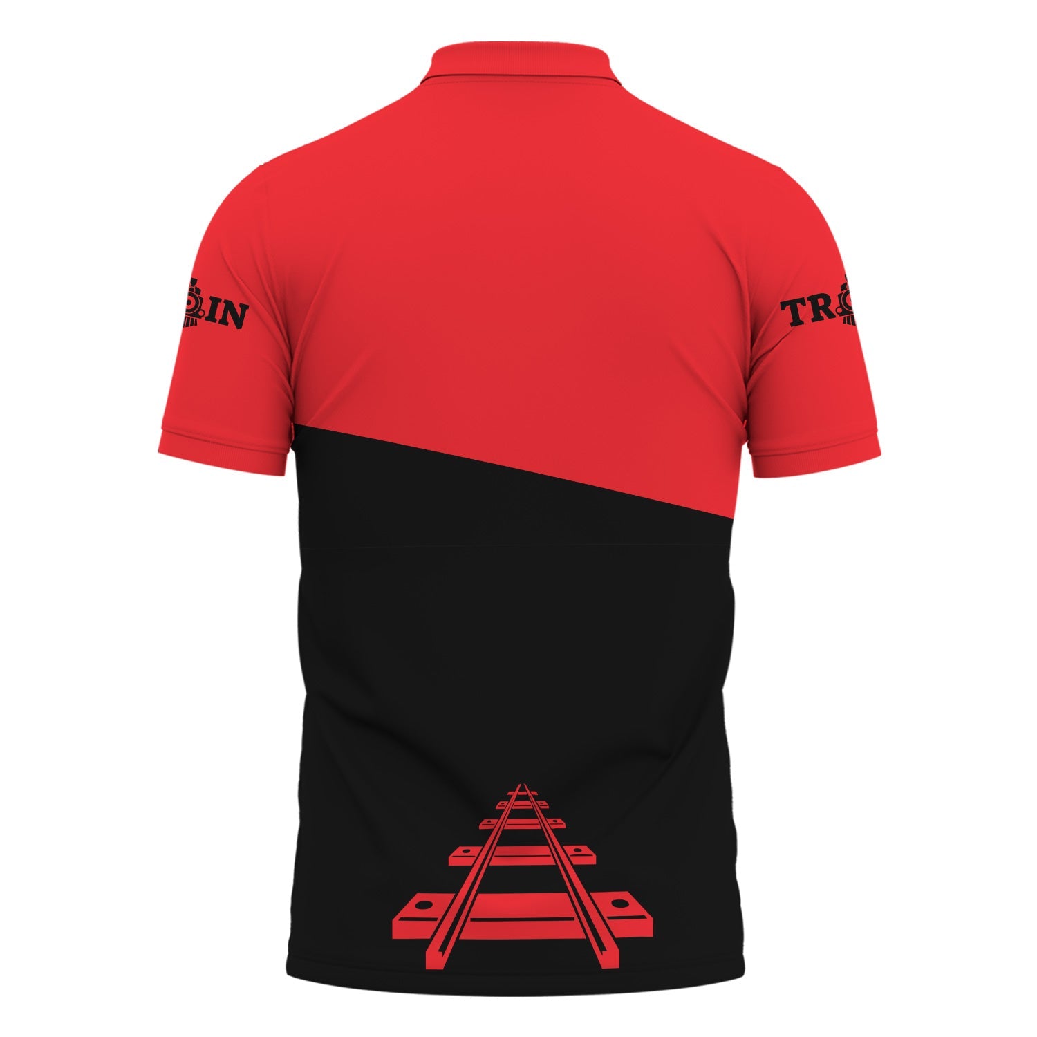 Railspirit Personalized Chicago, Milwaukee, St. Paul and Pacific Railroad Polo Shirt One Track Mind Unisex Train Shirt Gift Idea For Train Lover