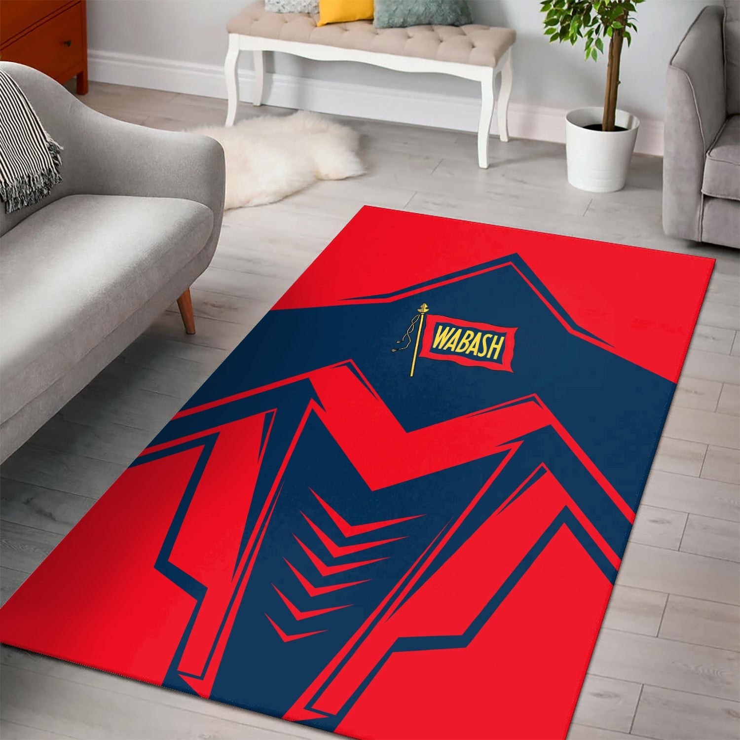 Railspirit Wabash Railroad Area Rug Railway Trainspotter Style Rug Gift Idea For Foamers
