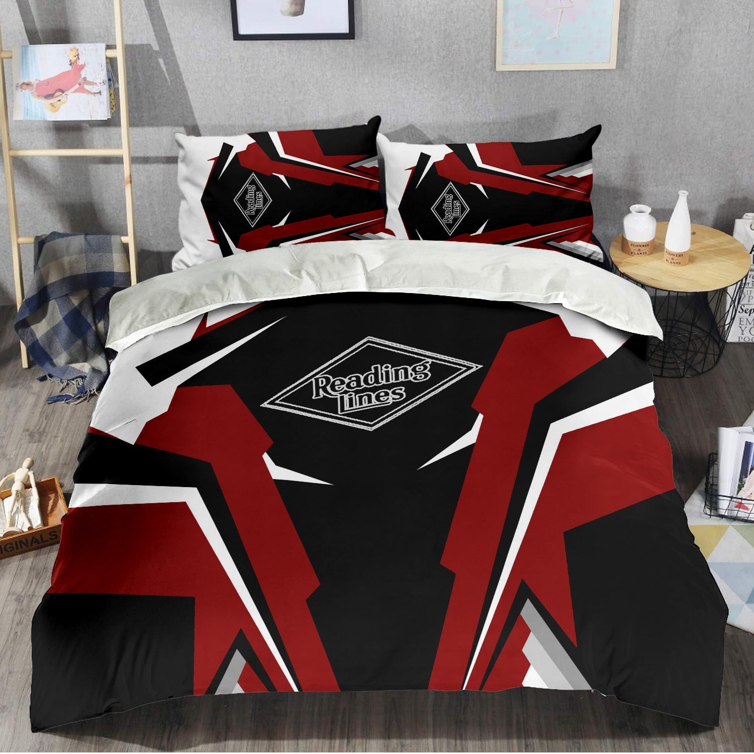 Railspirit Reading Railroad Bedding Set Strong Line Style Bedding Set All Over Print