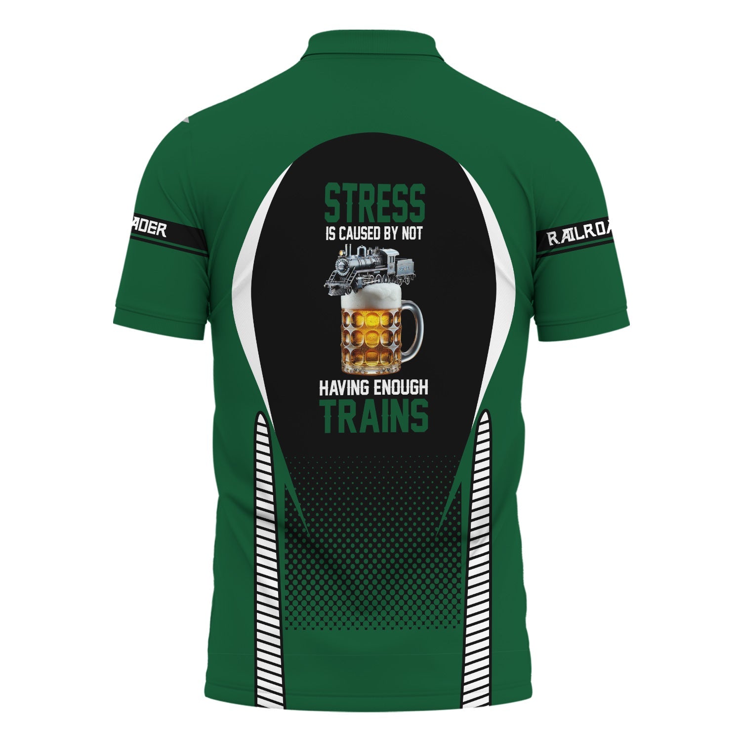 Railspirit Personalized Maine Central Railroad Polo Shirt Stress Is Caused By Not Having Enough Trains Shirt All Over Print