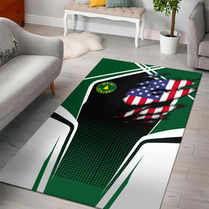 Railspirit Personalized Maine Central Railroad Area Rug American Eagle Vintage Train Rug