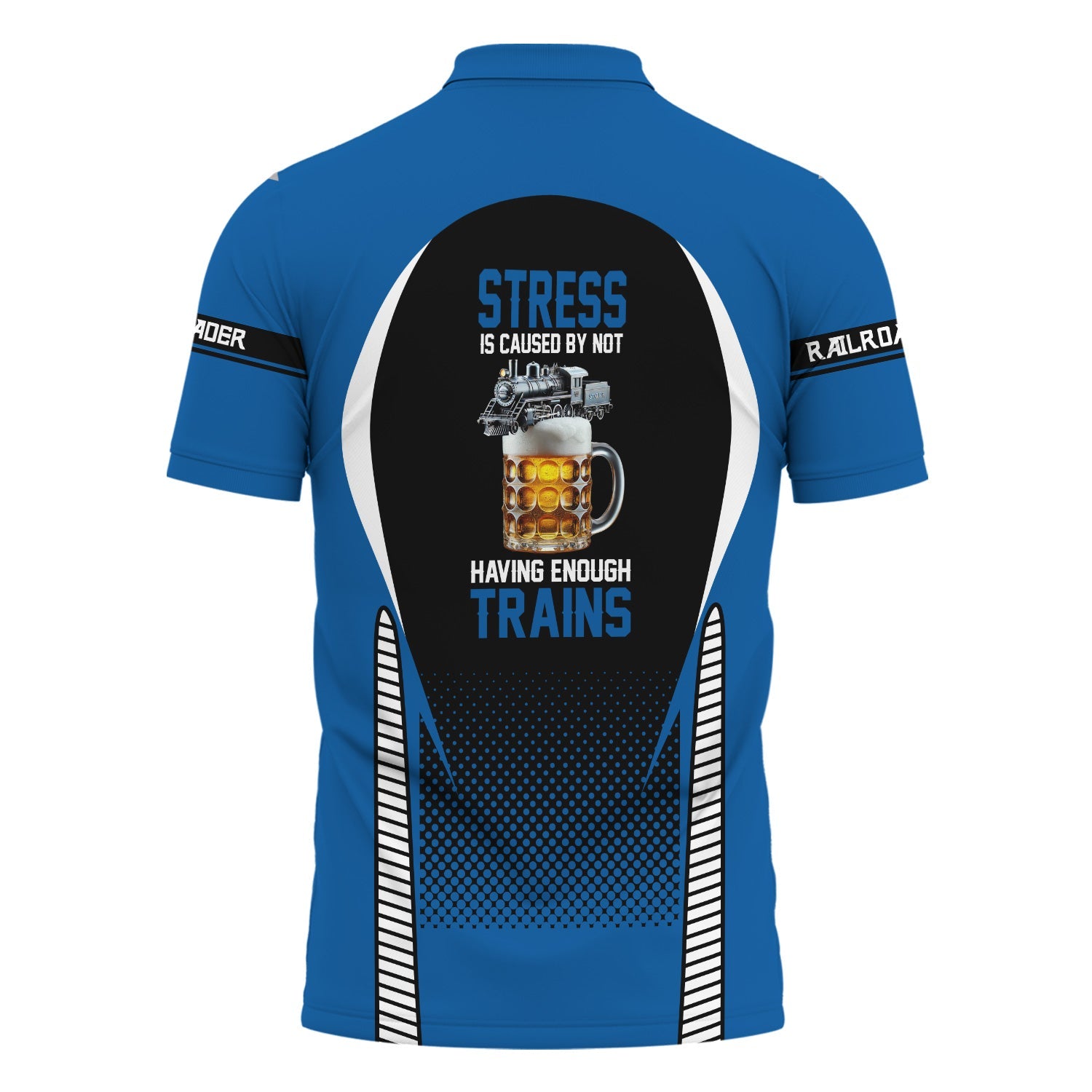 Railspirit Personalized Union Pacific Railroad Polo Shirt Stress Is Caused By Not Having Enough Trains Big Boy Shirt All Over Print
