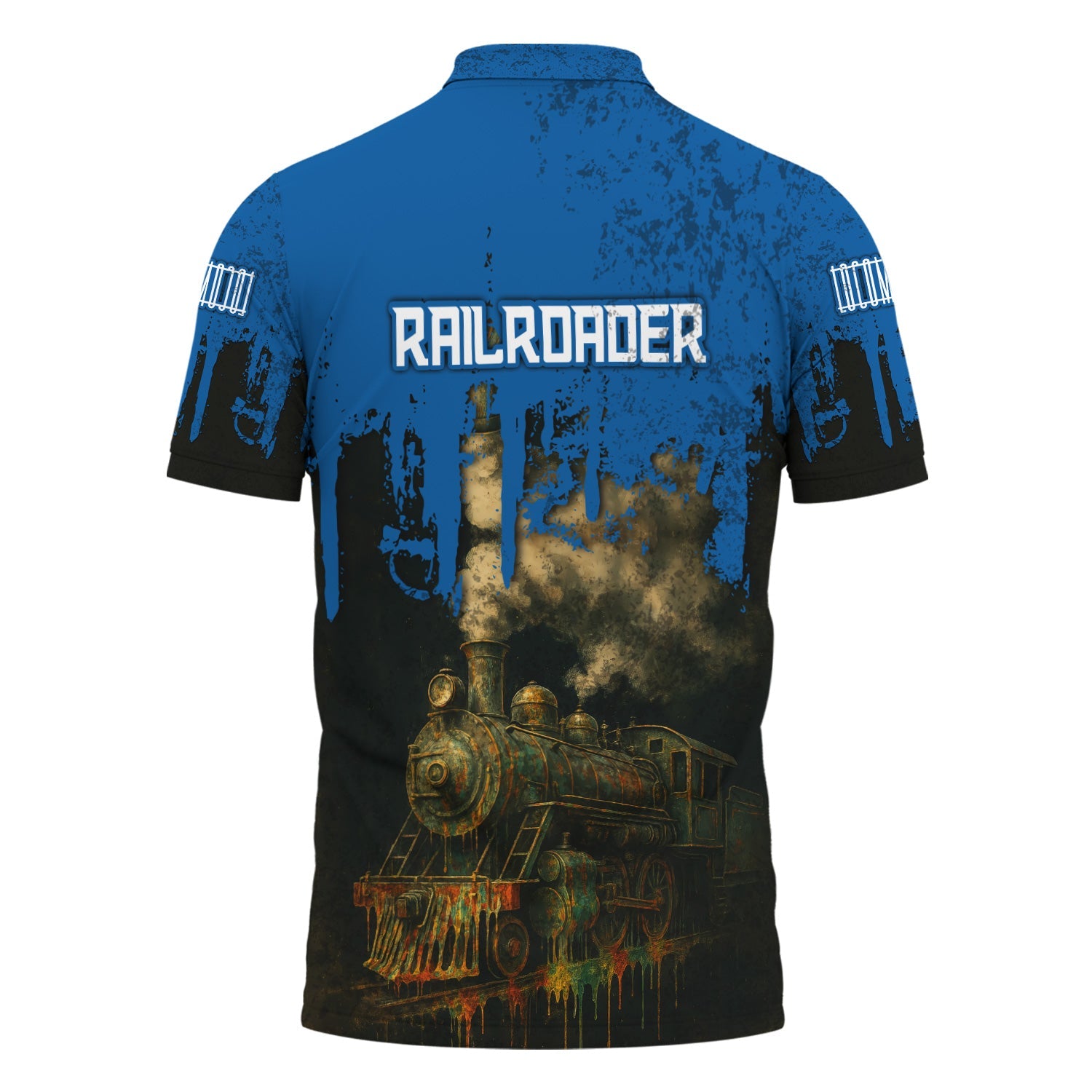 Railspirit Personalized Union Pacific Railroad Polo Shirt Vintage Train Art Style Big Boy Shirt For Locomotive Fans