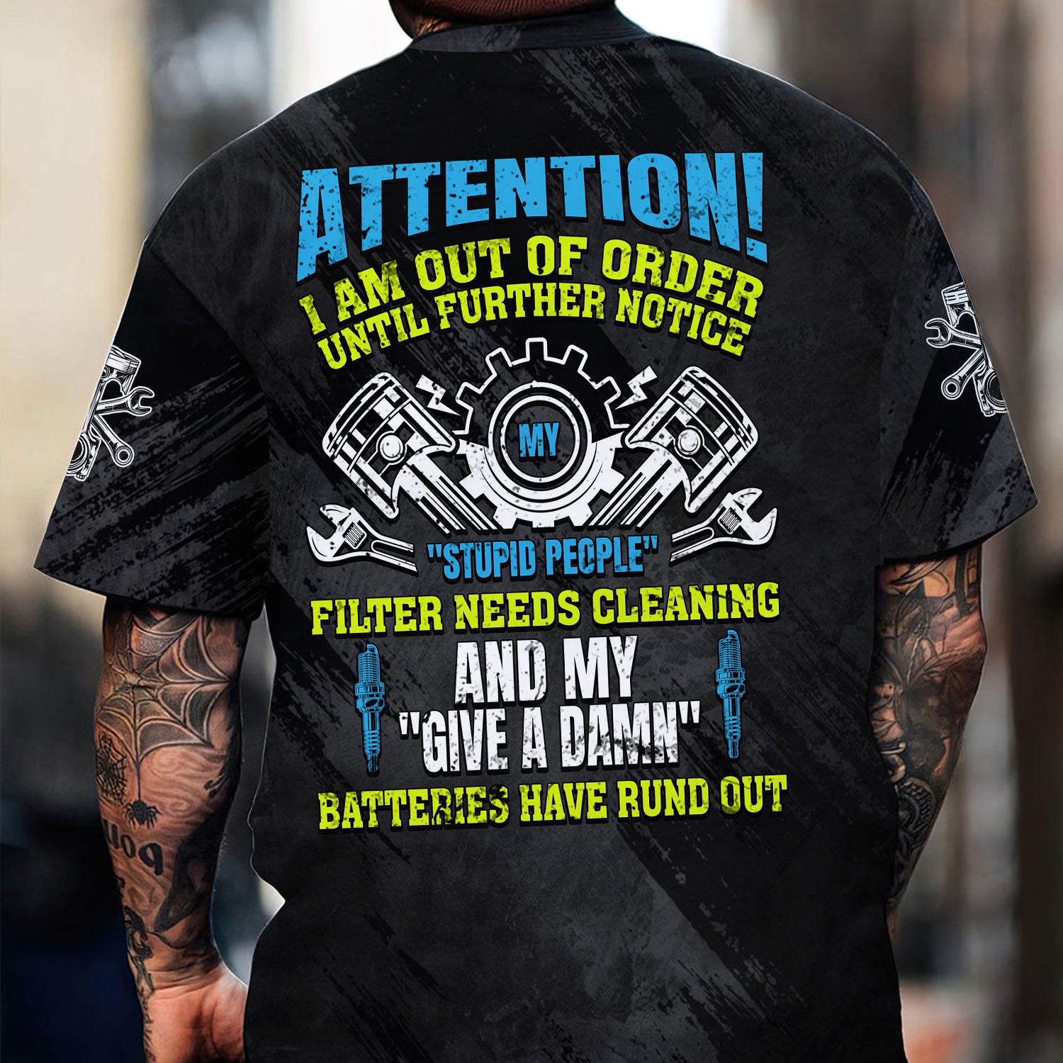 Custom Name Mechanic T Shirt Attention I Am Out Of Order Mechanic Shirt All Over Print