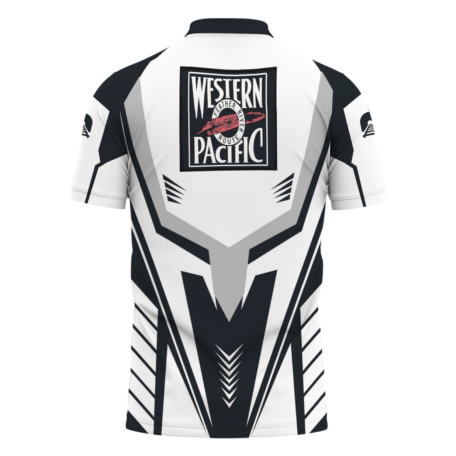 Railspirit Personalized Western Pacific Railroad Polo Shirt Workwear-Inspired with Custom Position Train Shirt