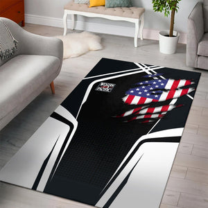 Railspirit Personalized Western Pacific Railroad Area Rug American Eagle Vintage Train Rug