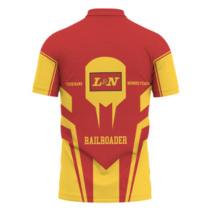 Railspirit Personalized Louisville and Nashville Railroad Polo Shirt Custom Year Railroader L&N Shirt Gift Idea For Train Lover