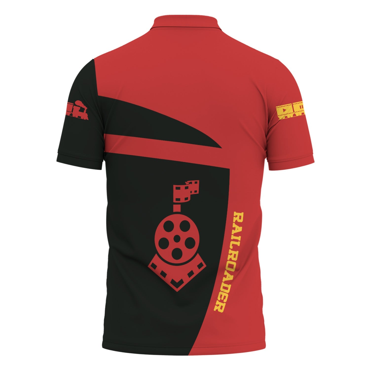 Railspirit Personalized Louisville and Nashville Railroad Polo Shirt All Aboard Steam Train Movie Projector Style L&N Shirt