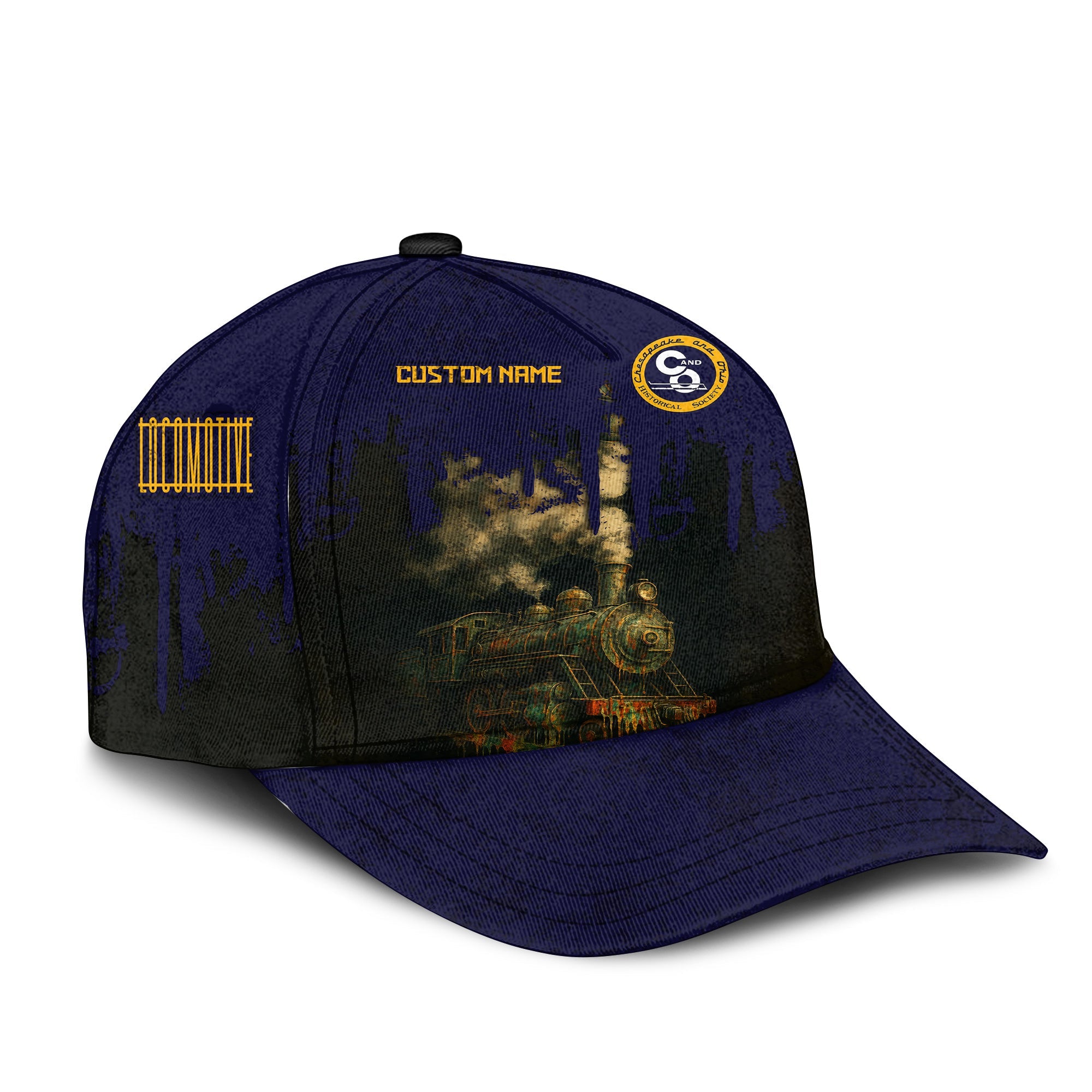 Railspirit Personalized Chesapeake and Ohio Railway Classic Cap Vintage Train Art Style C&O Cap For Locomotive Fans