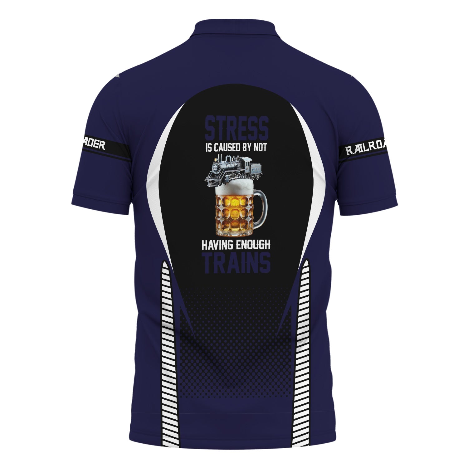 Railspirit Personalized Chesapeake and Ohio Railway Polo Shirt Stress Is Caused By Not Having Enough Trains C&O Shirt All Over Print