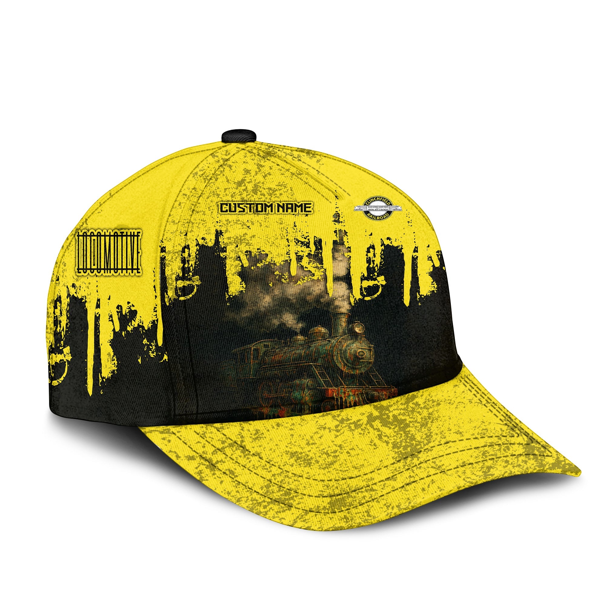 Railspirit Personalized Clinchfield Railroad Classic Cap Vintage Train Art Style Cap For Locomotive Fans