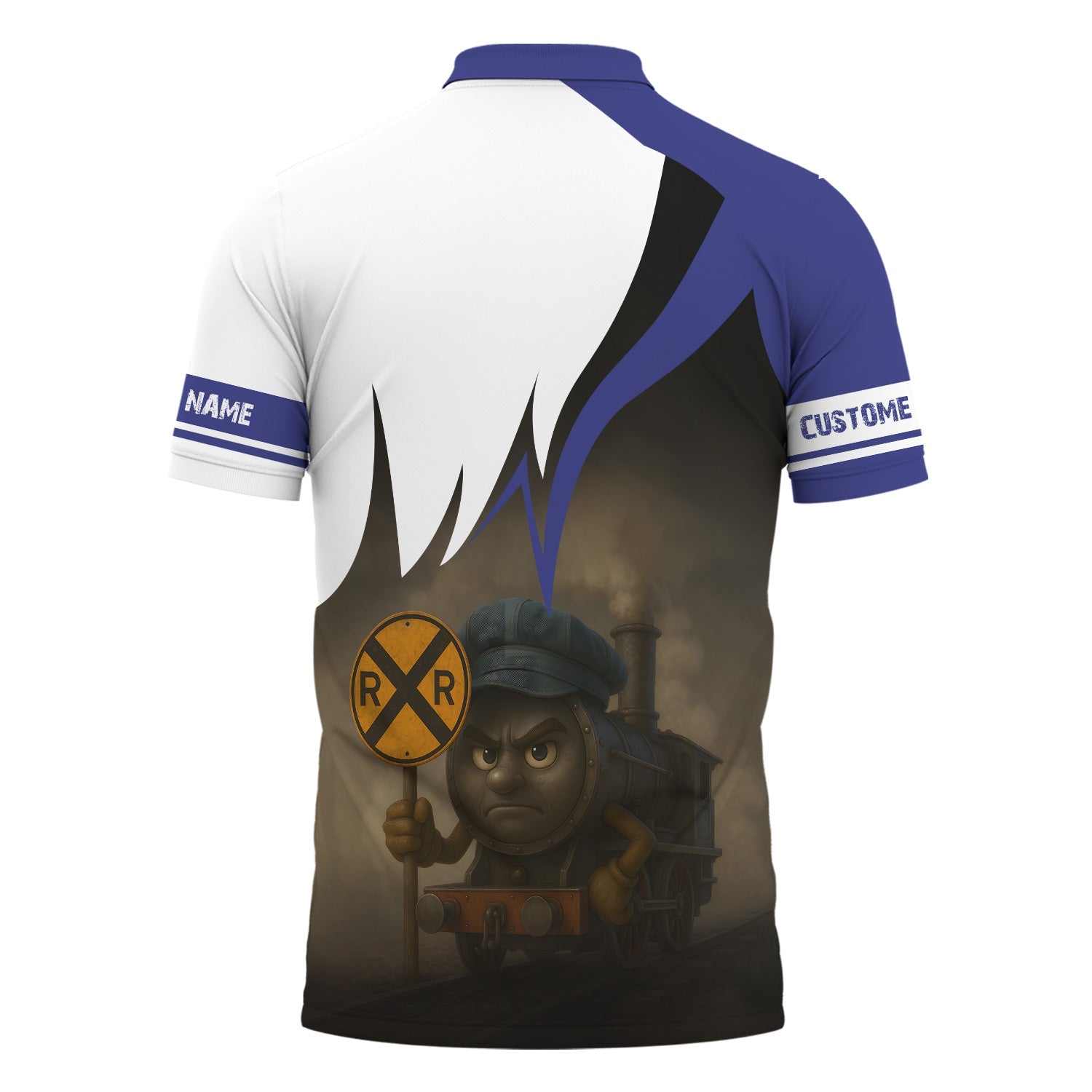 Railspirit Personalized New York, Chicago and St. Louis Railroad Polo Shirt Angry Train Nickel Plate Road Polo Shirt Gift Idea For Train Lover
