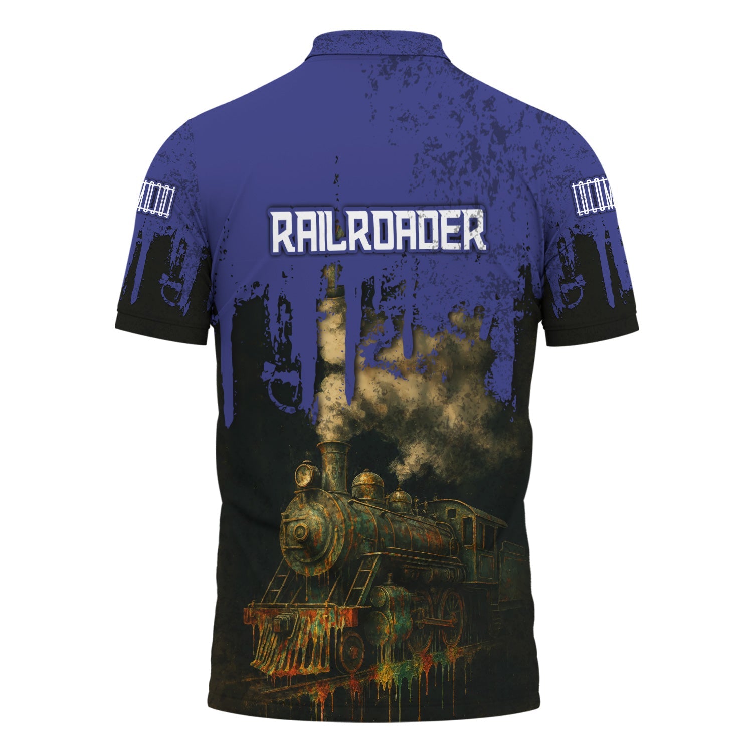 Railspirit Personalized New York, Chicago and St. Louis Railroad Polo Shirt Vintage Train Art Style Nickel Plate Road Shirt For Locomotive Fans