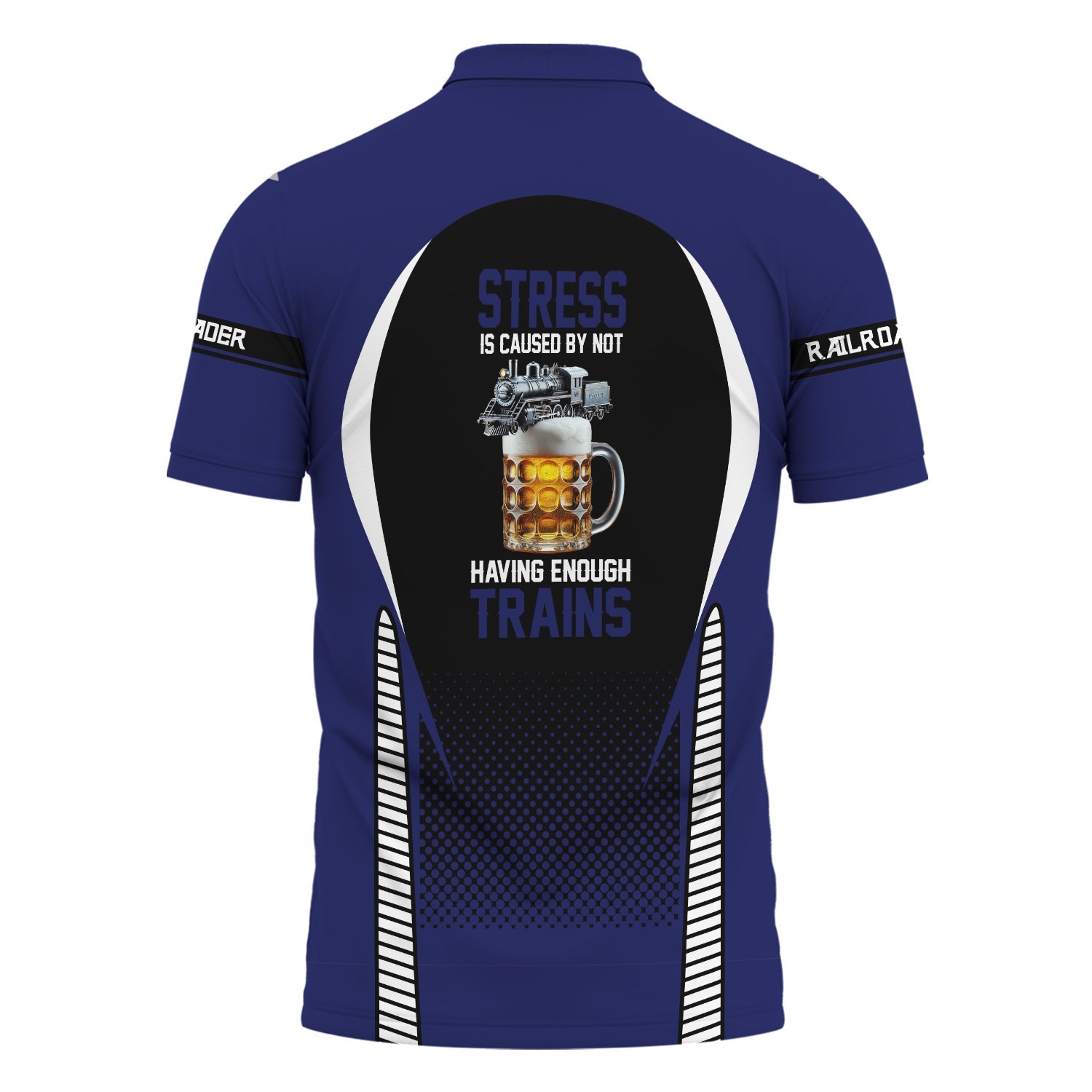 Railspirit Personalized B&O Great States Railroad Polo Shirt Stress Is Caused By Not Having Enough Trains Shirt All Over Print