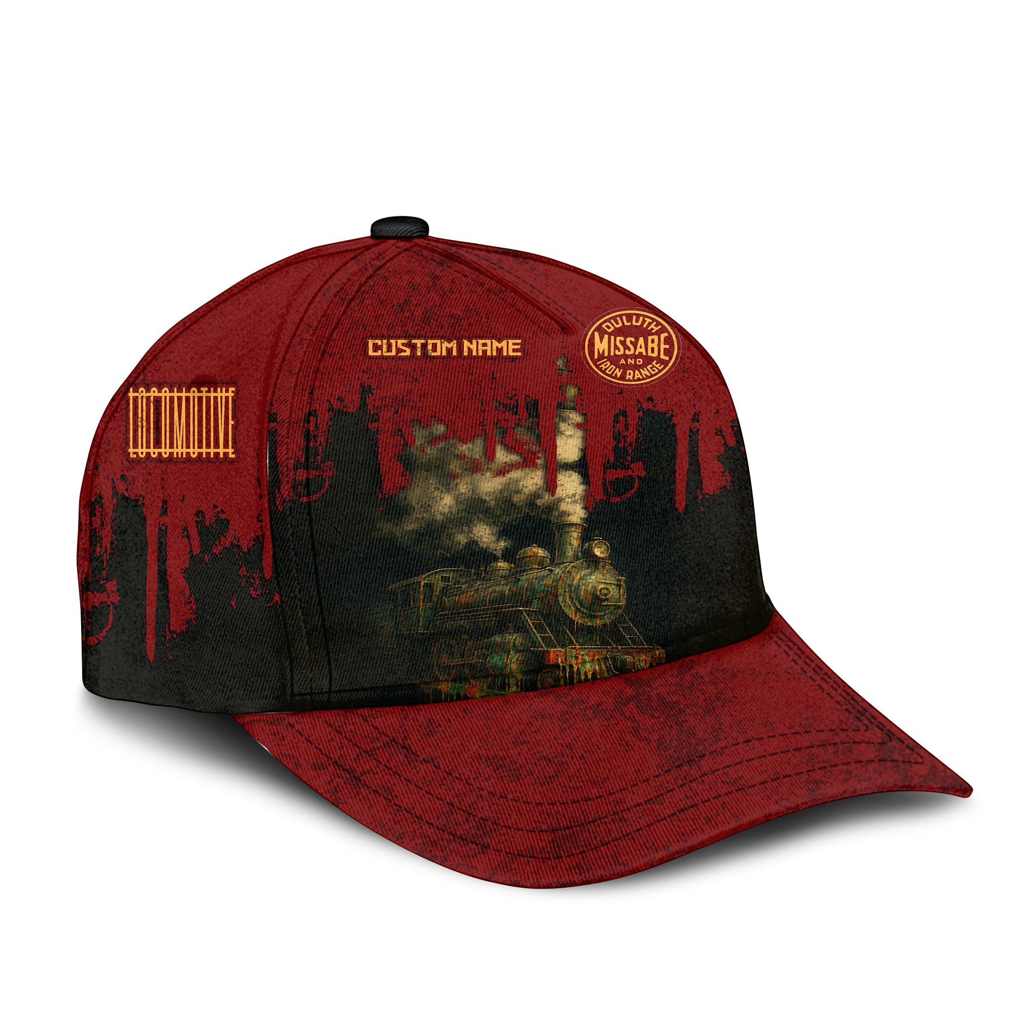 Railspirit Personalized Duluth, Missabe, & Iron Range Railroad Classic Cap Vintage Train Art Style Cap For Locomotive Fans