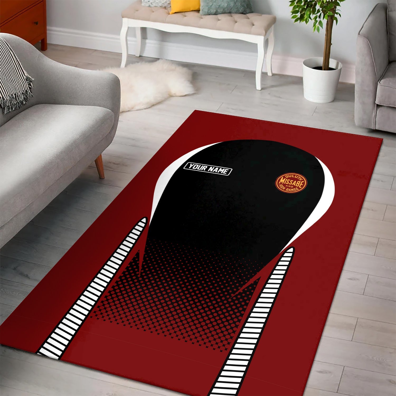 Railspirit Personalized Duluth, Missabe, & Iron Range Railroad Area Rug All Over Printed Rug