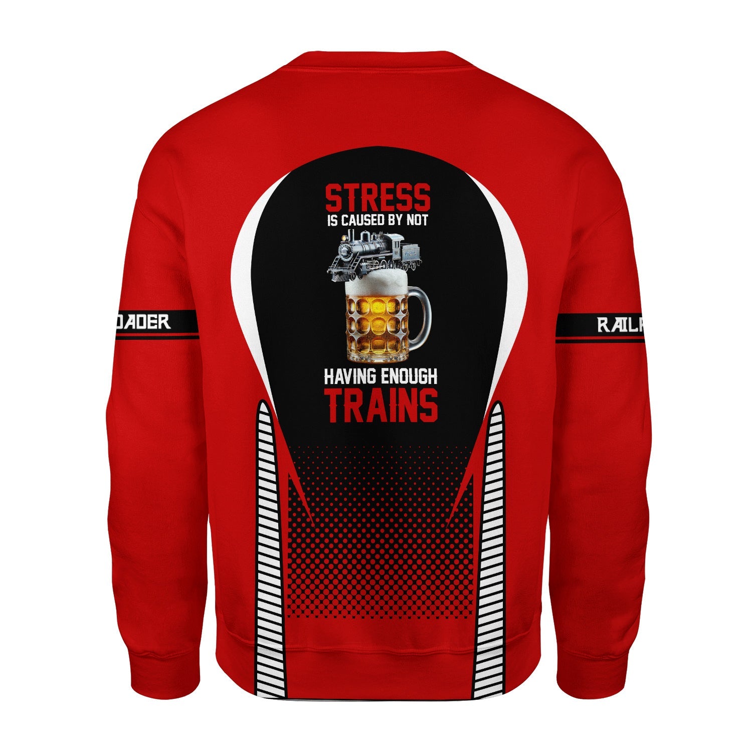 Railspirit Personalized The Chief Santa Fe Railroad Sweatshirt Stress Is Caused By Not Having Enough Trains Shirt All Over Print Shirt