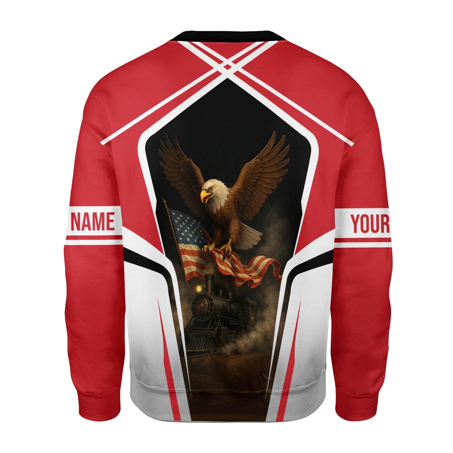 Railspirit Personalized Pacific Electric Railroad Sweatshirt American Eagle Vintage Train Shirt