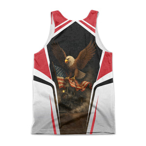 Railspirit Personalized Pacific Electric Railroad Men Tank Top American Eagle Vintage Train Shirt