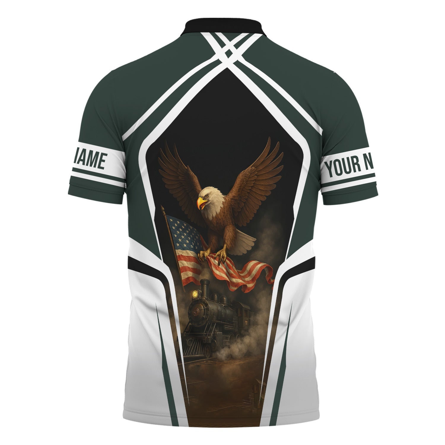 Railspirit Personalized Youngstown & Southern Railroad Polo Shirt American Eagle Vintage Train Shirt