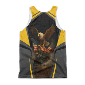 Railspirit Personalized Richmond, Fredericksburg And Potomac Railroad Men Tank Top American Eagle Vintage Train Shirt