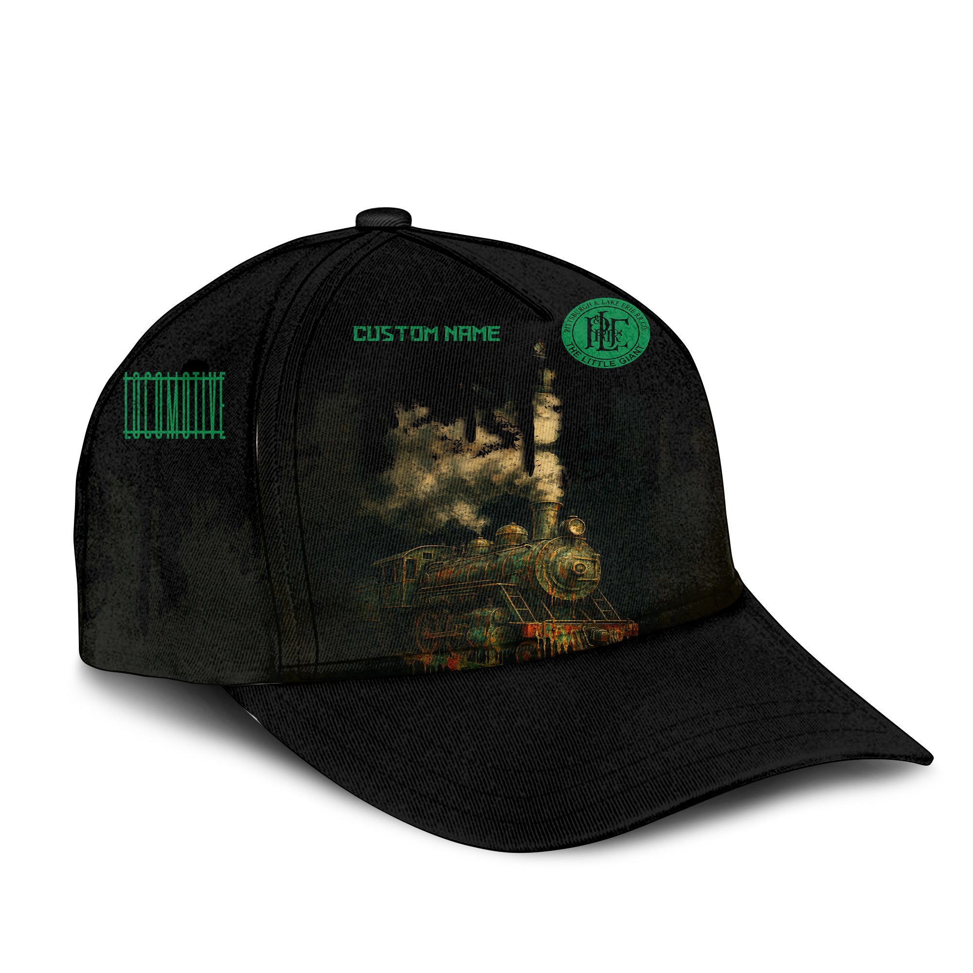 Railspirit Personalized Pittsburgh And Lake Erie Railroad Classic Cap Vintage Train Art Style Cap For Locomotive Fans