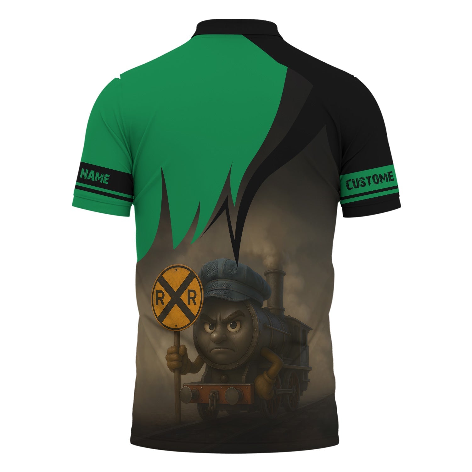 Railspirit Personalized Pittsburgh And Lake Erie Railroad Polo Shirt Angry Train Polo Shirt Gift Idea For Train Lover