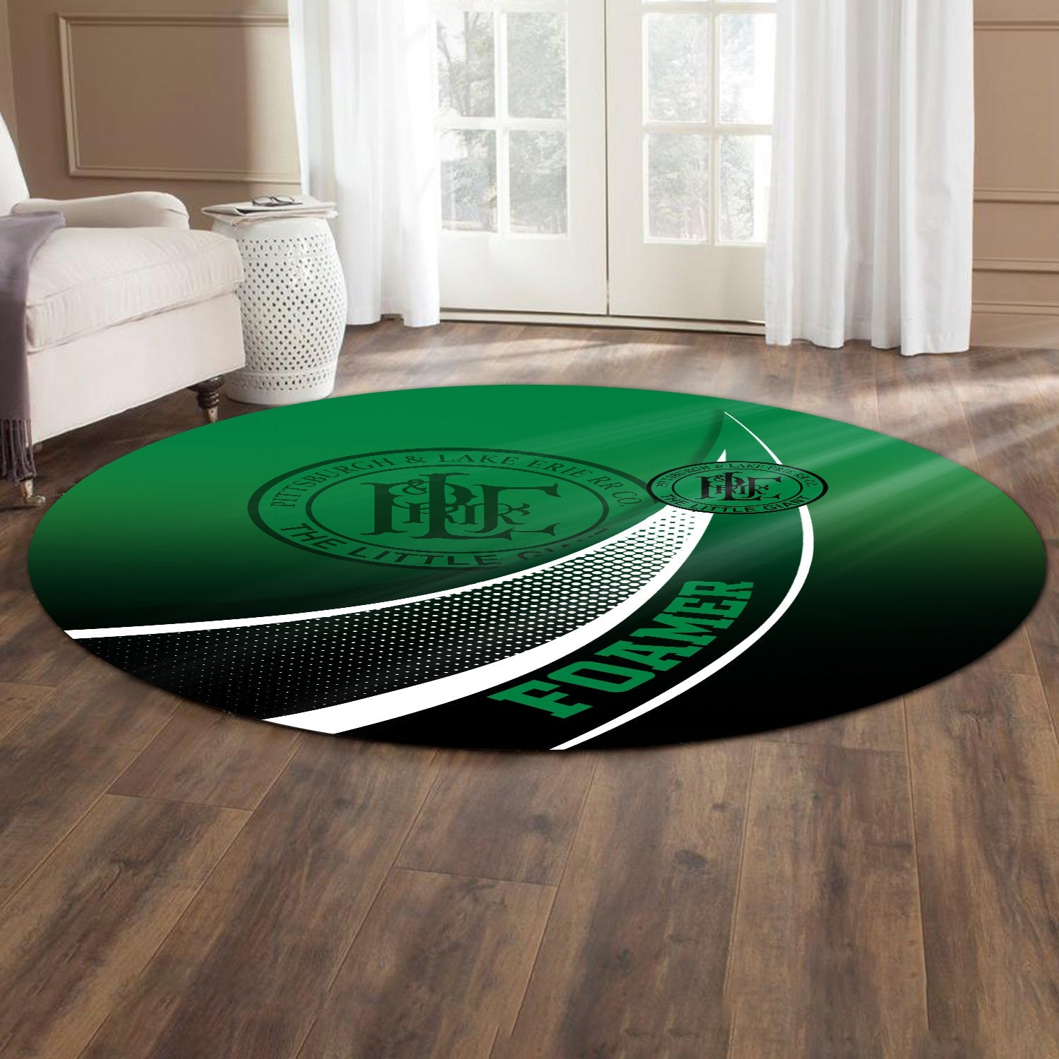 Railspirit Pittsburgh And Lake Erie Railroad Round Mat Railway-Themed Style Mat Gift Idea For Trainspotter
