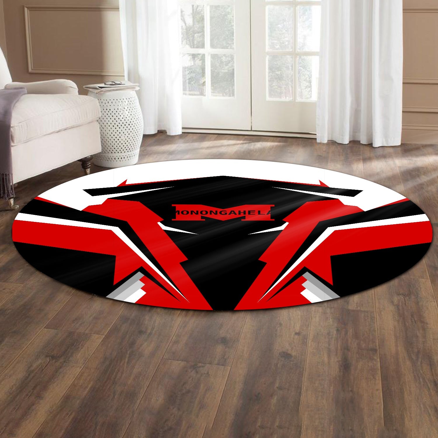 Railspirit Monongahela Railroad Round Mat Strong Line Style Rug All Over Print
