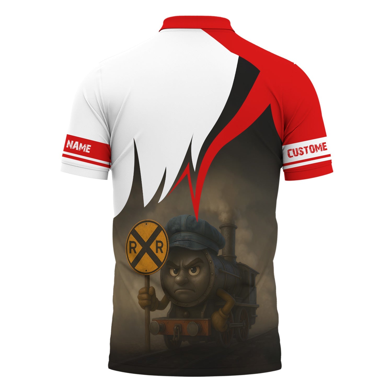 Railspirit Personalized Monongahela Railroad Polo Shirt Angry Train Polo Shirt Gift Idea For Train Lover