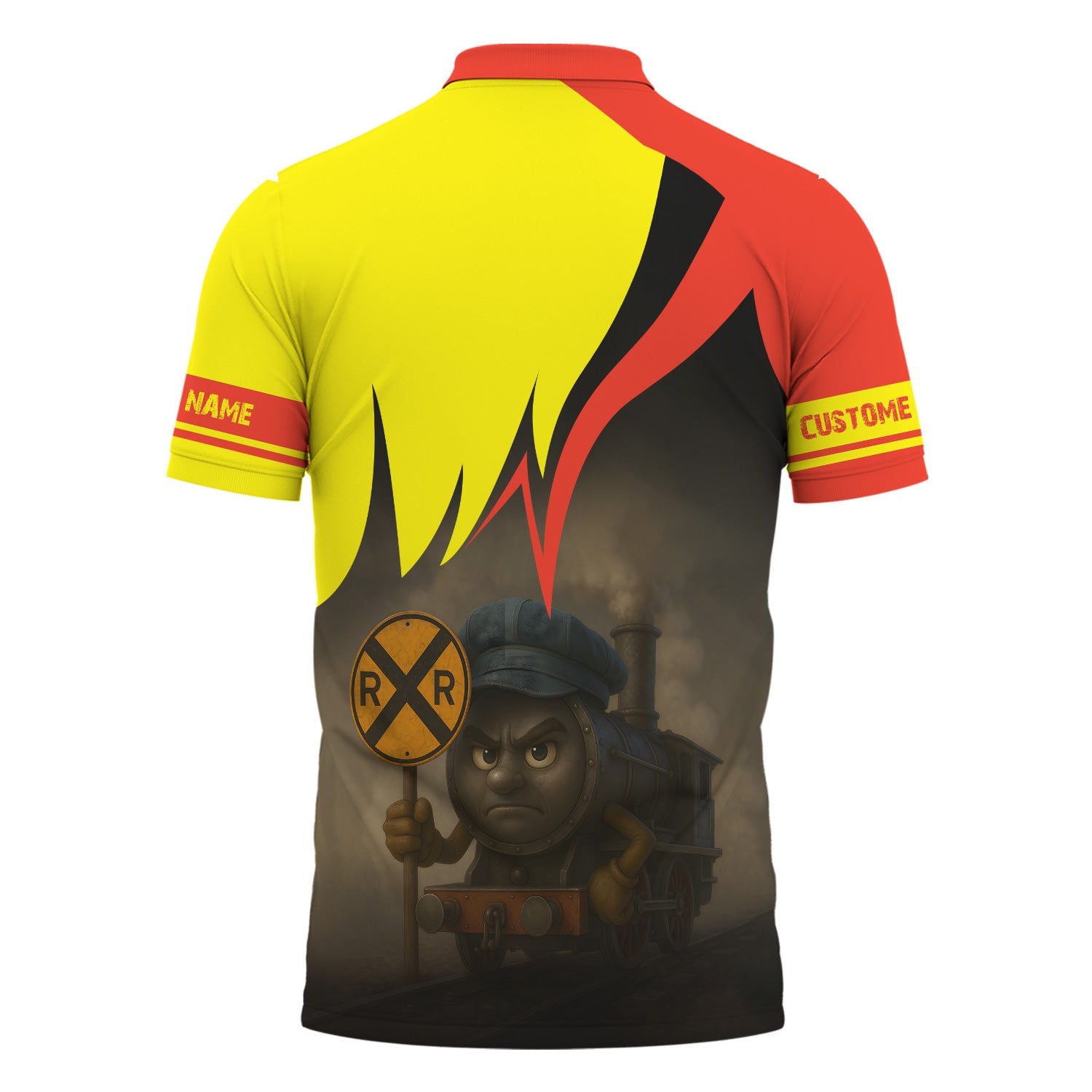 Railspirit Personalized Strasburg Railroad Polo Shirt Angry Train Polo Shirt Gift Idea For Train Lover