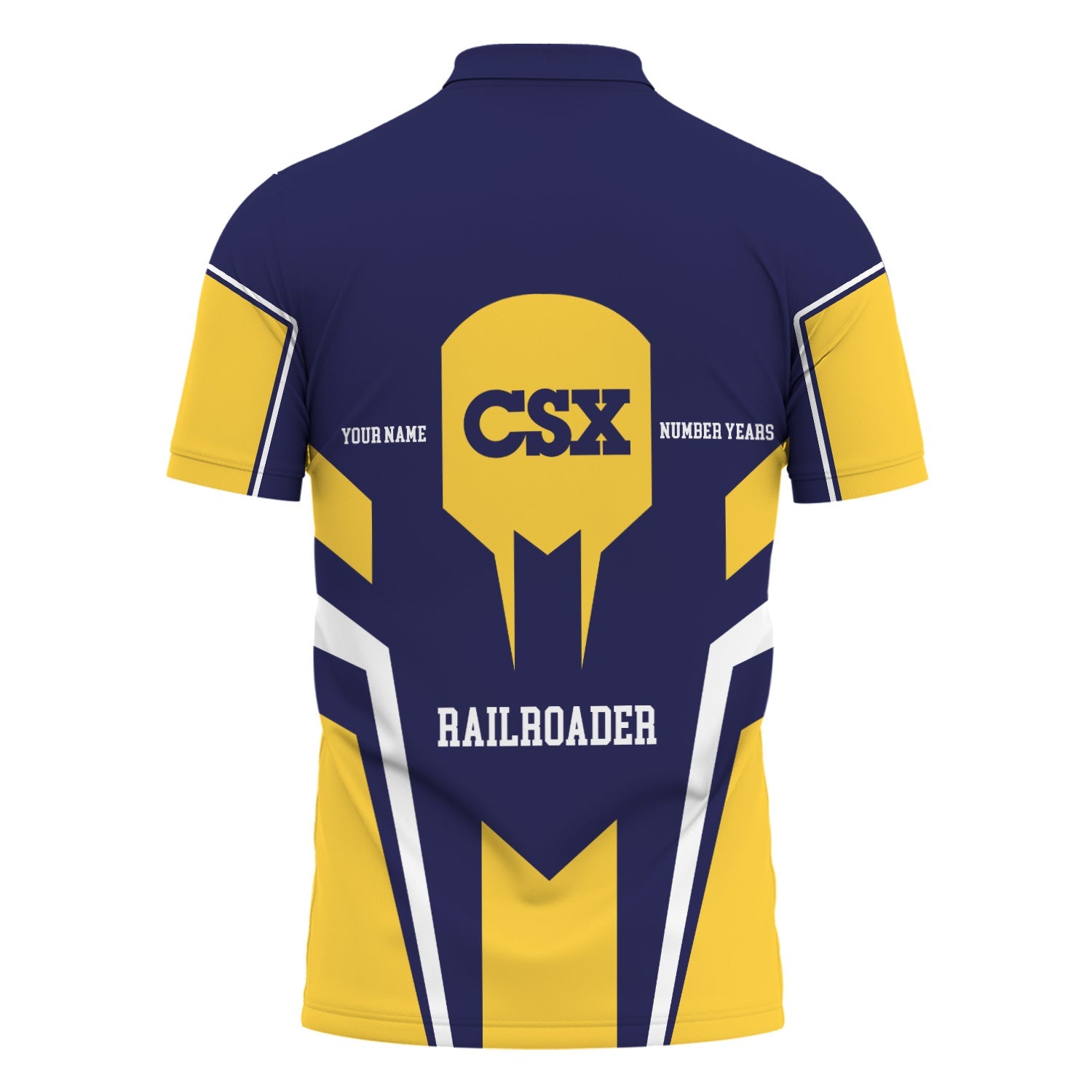 Railspirit Personalized CSX Transportation Railroad Polo Shirt Custom Year Railroader Shirt Gift Idea For Train Lover