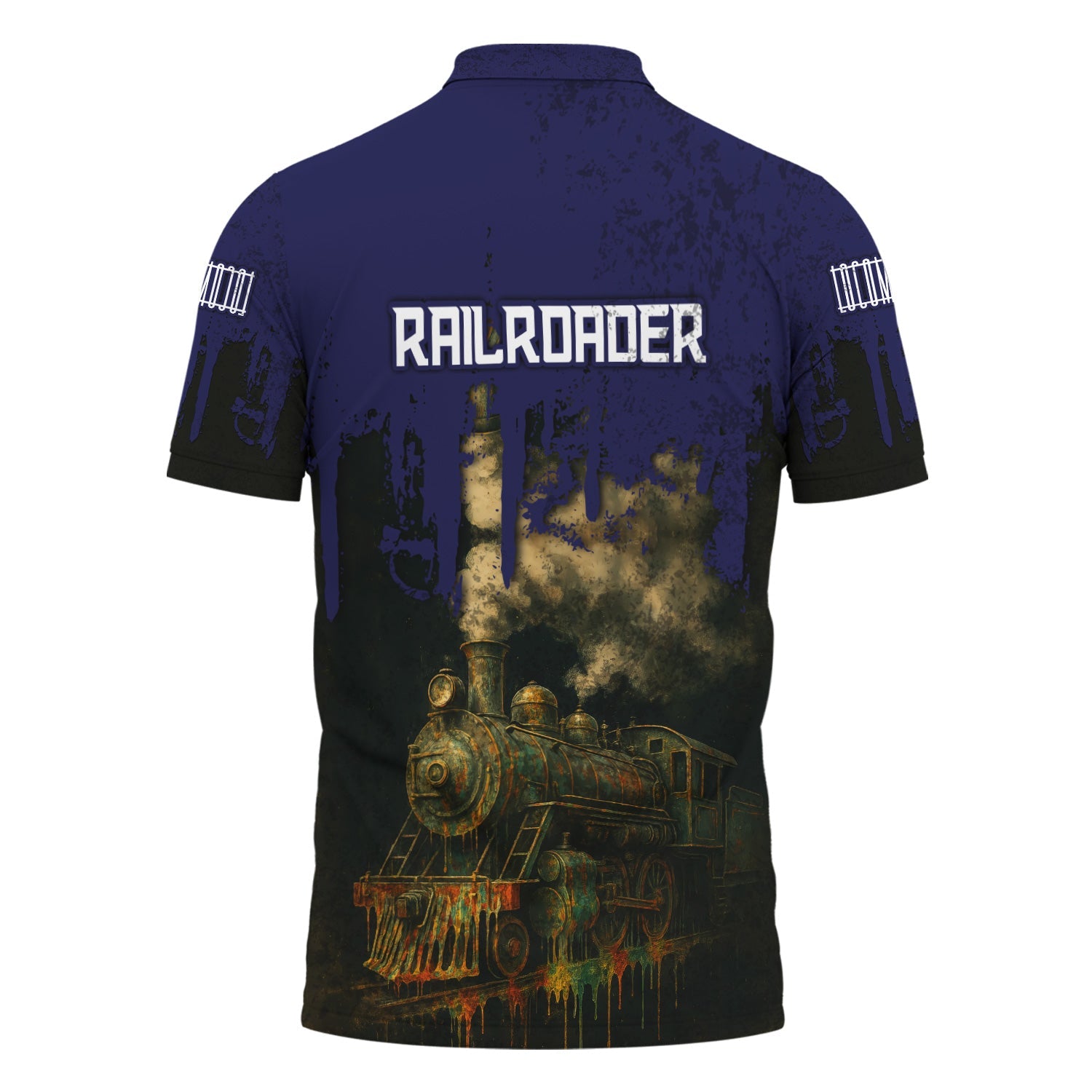 Railspirit Personalized CSX Transportation Railroad Polo Shirt Vintage Train Art Style Shirt For Locomotive Fans