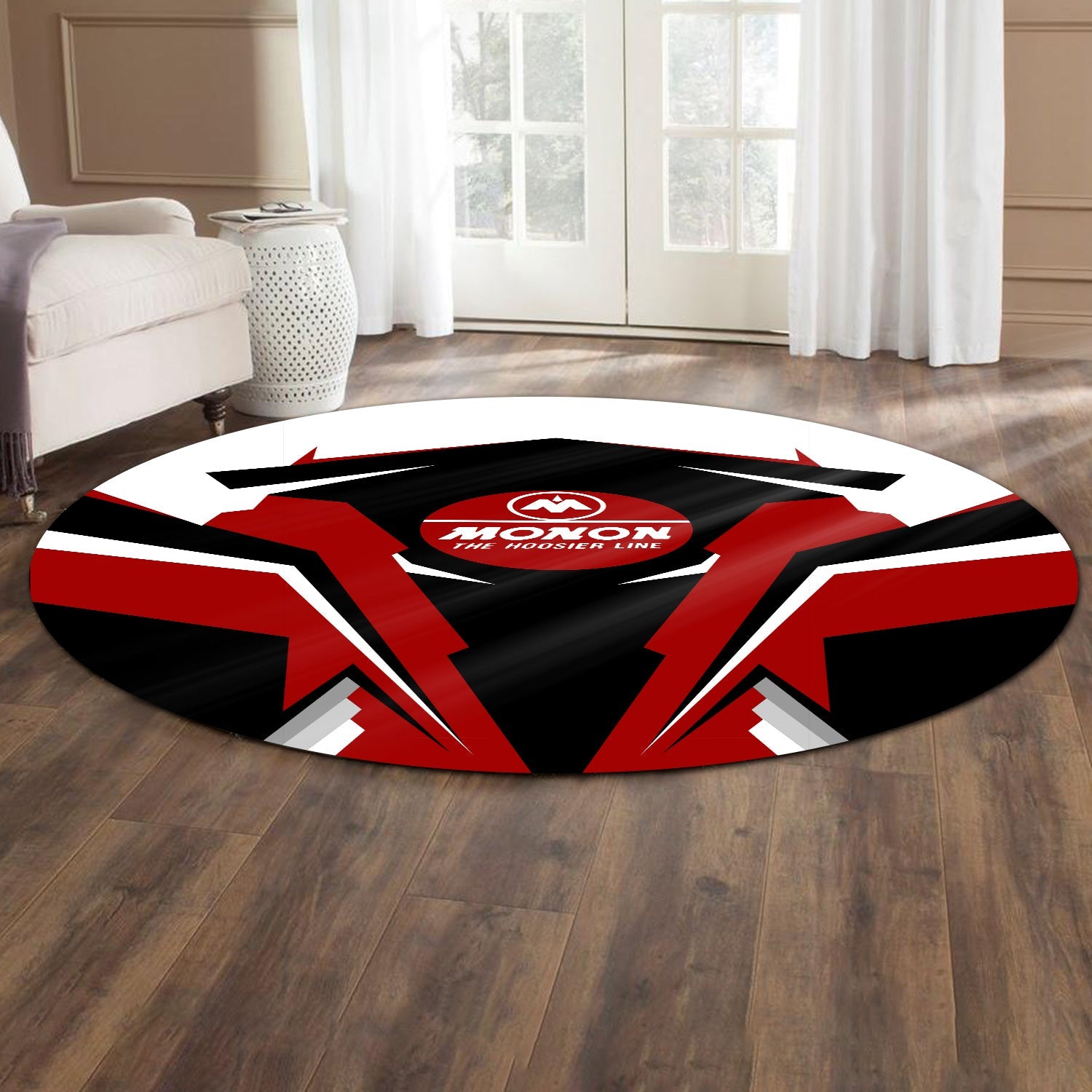 Railspirit Monon Railroad Round Mat Strong Line Style Rug All Over Print