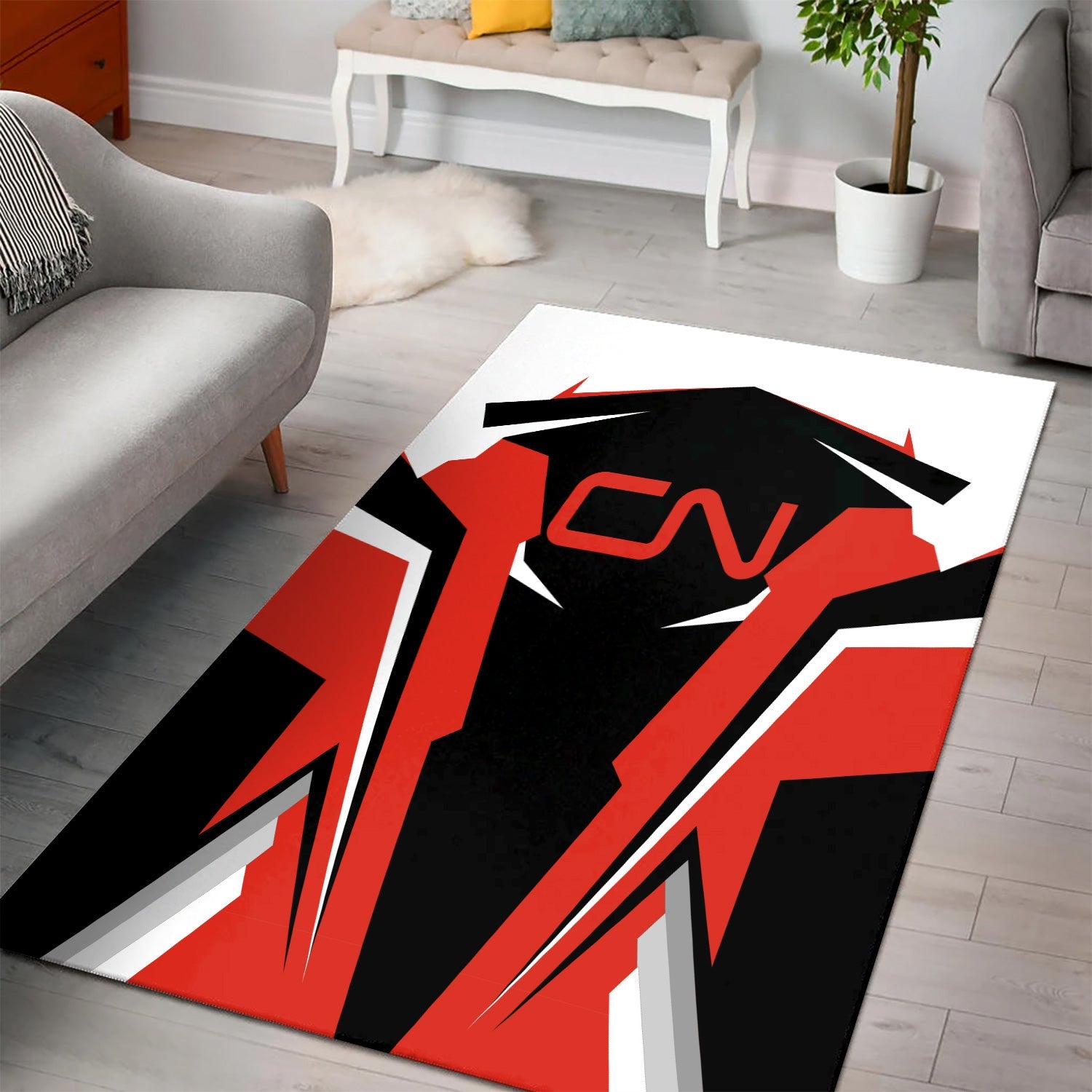 Railspirit Personalized Canadian National Railroad Area Rug Strong Line Style  Train Area Rug Gift Idea For Train Lover