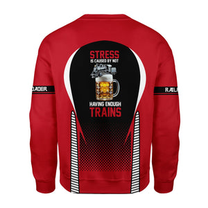 Railspirit Personalized Green Bay & Western Railroad Sweatshirt Stress Is Caused By Not Having Enough Trains Shirt All Over Print Shirt
