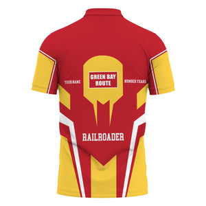 Railspirit Personalized Green Bay & Western Railroad Polo Shirt Custom Year Railroader Shirt Gift Idea For Train Lover
