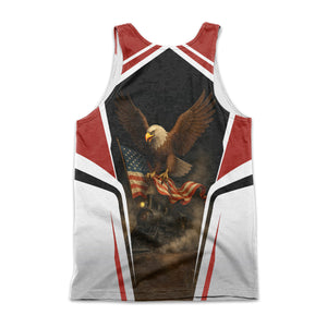 Railspirit Personalized New Hope Railroad Men Tank Top American Eagle Vintage Train Shirt