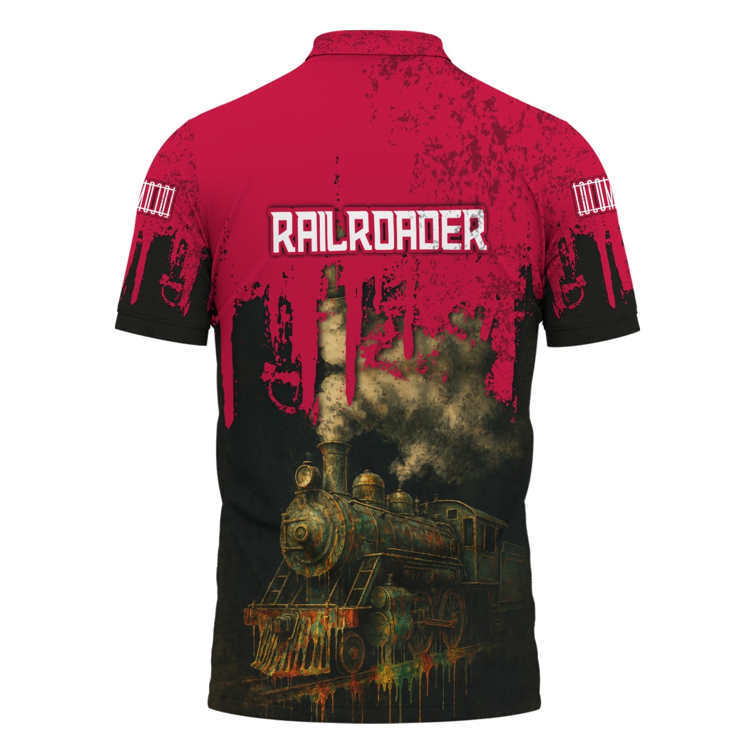 Railspirit Personalized Canadian Pacific Railroad Polo Shirt Vintage Train Art Style Shirt For Locomotive Fans