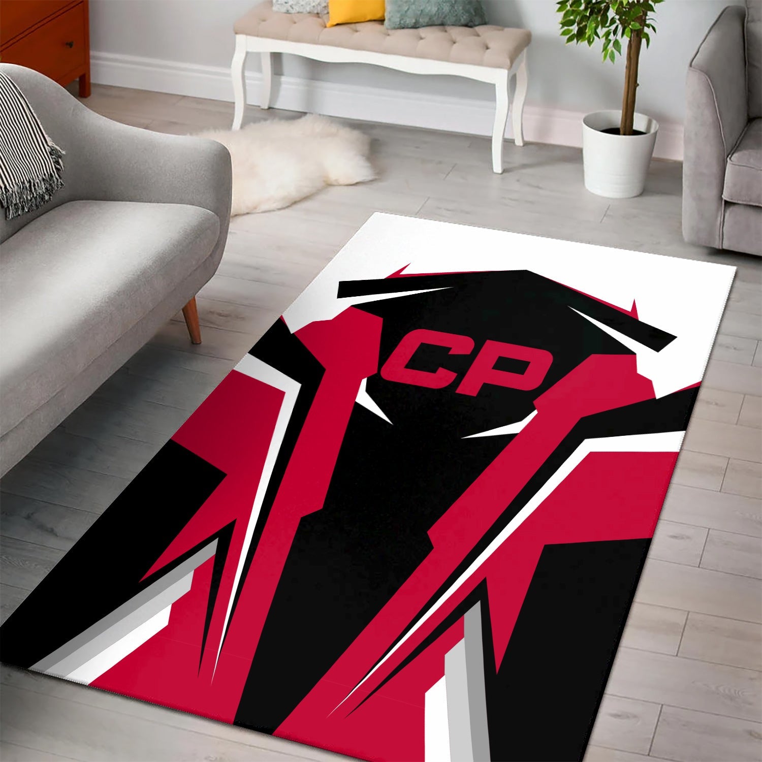 Railspirit Personalized Canadian Pacific Railroad Area Rug Strong Line Style  Train Area Rug Gift Idea For Train Lover