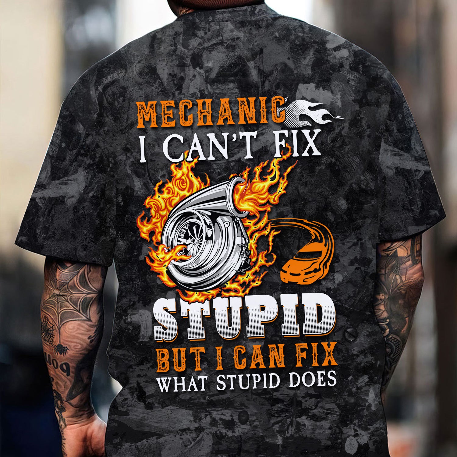 Funny Mechanic Shirt, I Can’t Fix Stupid But I Can Fix What Stupid Does Quote Shirt, Car Guy Gift For Men & Women