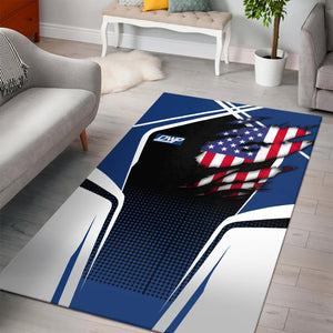 Railspirit Personalized Duluth, Winnipeg and Pacific Railway Area Rug American Eagle Vintage Train Rug