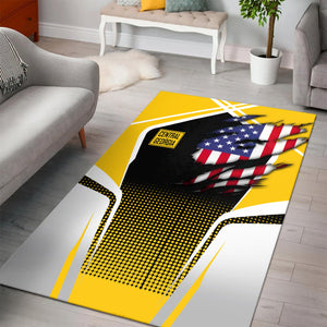 Railspirit Personalized Central of Georgia Railway Area Rug American Eagle Vintage Train Rug