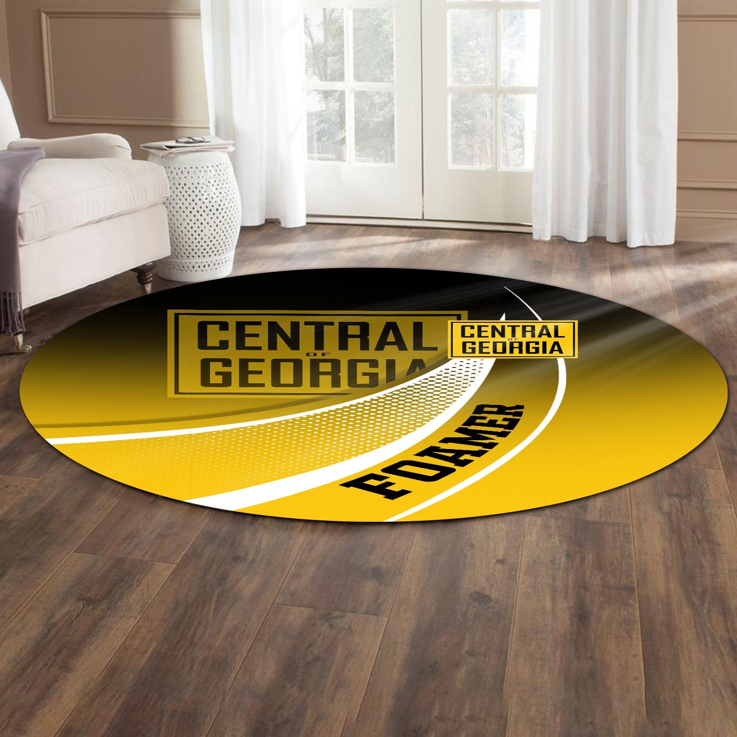 Railspirit Central of Georgia Railway Round Mat Railway-Themed Style Mat Gift Idea For Trainspotter
